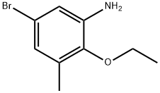 5-溴基-2-乙氧基-3-甲基苯胺 结构式