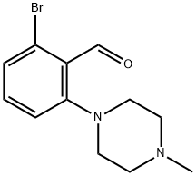 2-溴-6-(4-甲基哌嗪基)苯甲醛 结构式