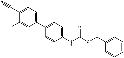 Benzyl N-[4-(4-cyano-3-fluorophenyl)phenyl]carbaMate 结构式