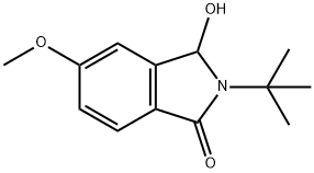2-叔丁基-3-羟基-5-甲氧基-3H-异吲哚-1-酮 结构式