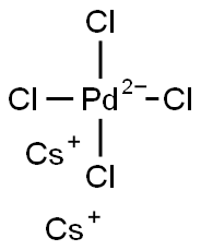 dicesium tetrachloropalladate(2-) 结构式