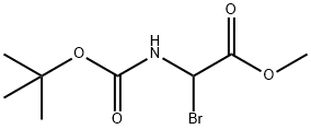 BROMO-[[(1,1-DIMETHYLETHOXY)CARBONYL]AMINO]ACETIC ACID METHYL ESTER 结构式