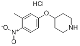 4-(3-METHYL-4-NITROPHENOXY)PIPERIDINE HYDROCHLORIDE 结构式