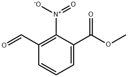 3-甲酰基-2-硝基苯甲酸甲酯 结构式