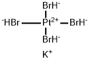 四溴铂(II)酸钾 结构式