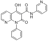 1,2-Dihydro-4-hydroxy-2-oxo-1-phenyl-N-3-pyridinyl-1,8-naphthyridine-3 -carboxamide 结构式