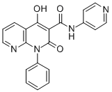 1,8-Naphthyridine-3-carboxamide, 1,2-dihydro-4-hydroxy-2-oxo-1-phenyl- N-4-pyridinyl-, hydrate (5:3) 结构式