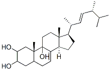 ergosta-7,22-diene-2,3,9-triol 结构式