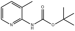 2-(BOC-氨基)-3-甲基吡啶 结构式