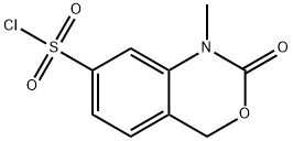 1-Methyl-2-oxo-1,4-dihydro-2H-benzo-[d][1,3]oxazine-7-sulfonyl chloride 结构式