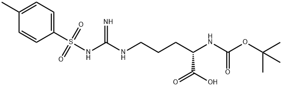 N-叔丁氧羰基-N'-甲苯磺酰基-L-精氨酸 结构式