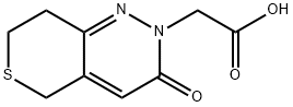 (3-氧代-3,5,7,8-四氢-2H-硫代吡喃并[4,3-C]哒嗪-2-基)乙酸 结构式