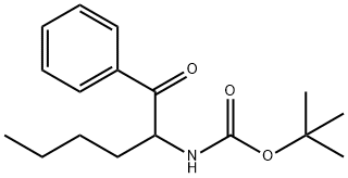 (1-BENZOYL-PENTYL)-CARBAMIC ACID TERT-BUTYL ESTER 结构式