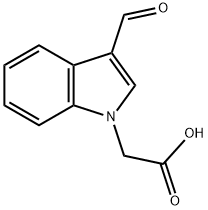 N-乙酸-3-吲哚甲醛 结构式