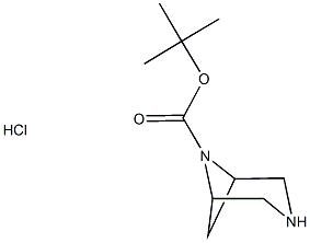 (1R,5S)-tert-butyl 3,6-diazabicyclo[3.1.1]heptane-6-carboxylate hydrochloride 结构式