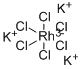 六氯铑(III)酸钾 结构式