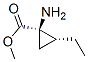 Cyclopropanecarboxylic acid, 1-amino-2-ethyl-, methyl ester, (1R-cis)- (9CI) 结构式