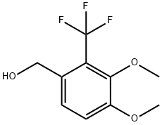 (3,4-Dimethoxy-2-(trifluoromethyl)phenyl)methanol 结构式
