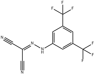 2-(2-[3,5-双(三氟甲基)苯基]肼基)丙二腈 结构式