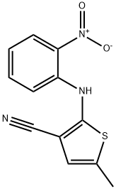 2-(2-硝基苯胺基)-3-氰基-5-甲基噻吩 结构式