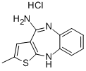 4-氨基-2-甲基-10H-噻吩[2,3-b][1,5]苯并二氮杂卓盐酸盐 结构式