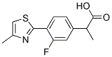 3-Fluoro-α-methyl-4-(4-methyl-2-thiazolyl)benzeneacetic acid 结构式