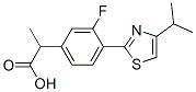 3-Fluoro-α-methyl-4-(4-isopropyl-2-thiazolyl)benzeneacetic acid 结构式