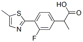 3-Fluoro-α-methyl-4-(5-methyl-2-thiazolyl)benzeneacetic acid 结构式
