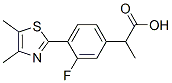 3-Fluoro-α-methyl-4-(4,5-dimethyl-2-thiazolyl)benzeneacetic acid 结构式