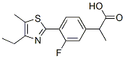 3-Fluoro-α-methyl-4-(4-ethyl-5-methyl-2-thiazolyl)benzeneacetic acid 结构式