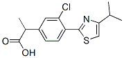 3-Chloro-α-methyl-4-(4-isopropyl-2-thiazolyl)benzeneacetic acid 结构式