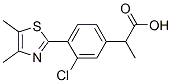 3-Chloro-α-methyl-4-(4,5-dimethyl-2-thiazolyl)benzeneacetic acid 结构式