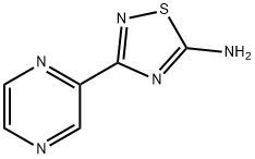 3-(吡嗪-2-基)-1,2,4-噻二唑-5-胺 结构式