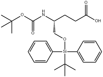 (R)-4-(BOC-AMINO)-5-TBDPS-PENTANOIC ACID 结构式