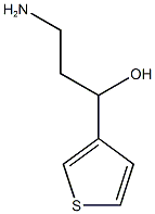 3-AMINO-1-(THIOPHEN-3-YL)PROPAN-1-OL 结构式