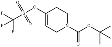 3,6-二氢-4-[[(三氟甲基)磺酰]氧基]-1(2H)-吡啶甲酸叔丁酯 结构式