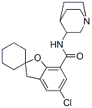 N-(1-azabicyclo(2.2.2)-oct-3-yl)-5-chlorospiro(benzofuran-2(3H),1'-cyclohexane)-7-carboxamide 结构式