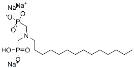 trisodium hydrogen [(tetradecylimino)bis(methylene)]diphosphonate 结构式