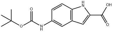 5-叔丁氧酰胺基吲哚-2-羧酸 结构式