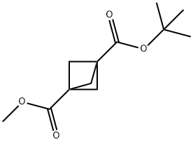 1-(tert-Butyl)3-methylbicyclo[1.1.1]pentane-1,3-dicarboxylate 结构式