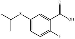 2-氟-5-异丙硫基苯甲基酸 结构式