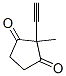 1,3-Cyclopentanedione, 2-ethynyl-2-methyl- (9CI) 结构式