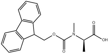 N-芴甲氧羰酰基-N-甲基-D-丙氨酸 结构式