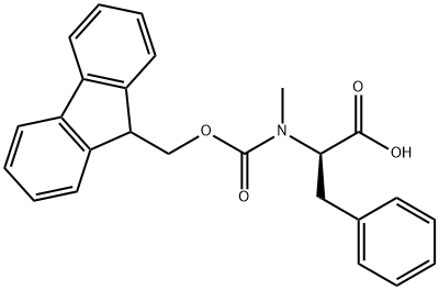 N-芴甲氧羰酰基-N-甲基-D-苯丙氨酸 结构式