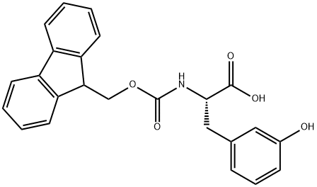 N-FMOC-3-羟基-DL-苯丙氨酸 结构式