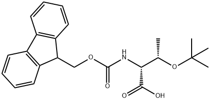芴甲氧羰基-O-叔丁基-D-苏氨酸 结构式