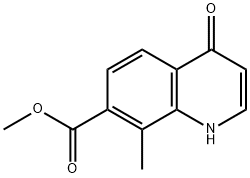 8-甲基-4-氧代-1,4-二氢喹啉-7-羧酸甲酯 结构式