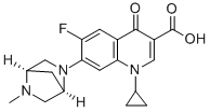 1-CYCLOPROPYL-6-FLUORO-7-((1R,4R)-5-METHYL-2,5-DIAZA-BICYCLO[2.2.1]HEPT-2-YL)-4-OXO-1,4-DIHYDRO-QUINOLINE-3-CARBOXYLIC ACID 结构式