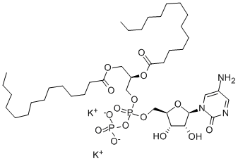 1,2-DIMYRISTOYL-SN-GLYCERO-3-DIPHOSPHOCYTIDINE POTASSIUM SALT 结构式
