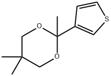 3-(2,5,5-三甲基-1,3-二氧己环-2-基)噻吩 结构式